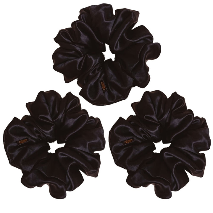 The Starter Pack: Onyx XL Silk Scrunchie Trio